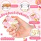 24 Sets Baby Shower Favors for Guests Glass Baby Shower Bottles 100 ml Milk Jar with Ribbons and Stickers Decorations